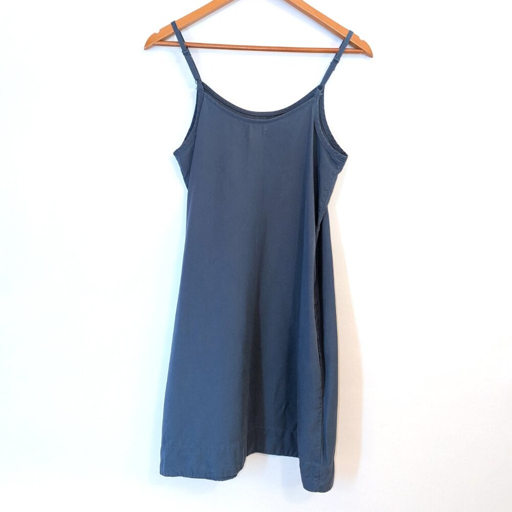 UpWest | Sleeveless Shift Dress Tencel in Slate Blue | Size	XS - Picture 5 of 11